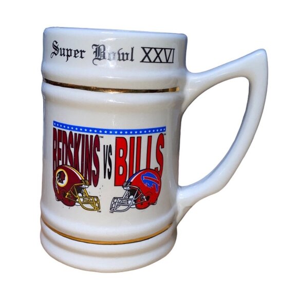 Super Bowl XXVI Commemorative Ceramic Beer Stein Mug - Picture 3 of 6